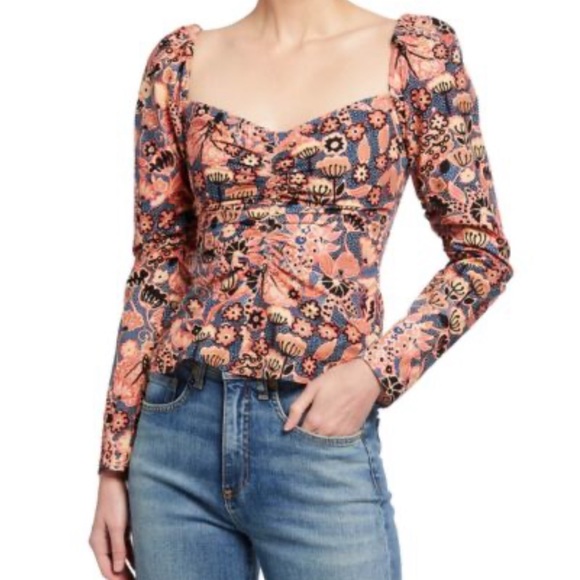 A.L.C. chandler puff sleeve top - Picture 1 of 4